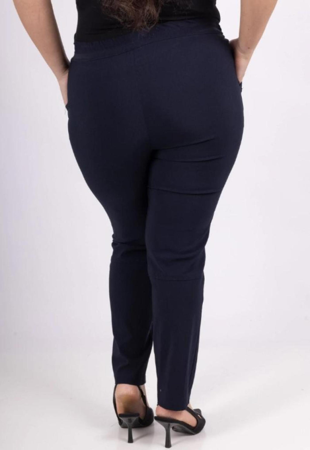 Pantalon femme grandes tailles droit taille haute Modèle Tina - vue 4
