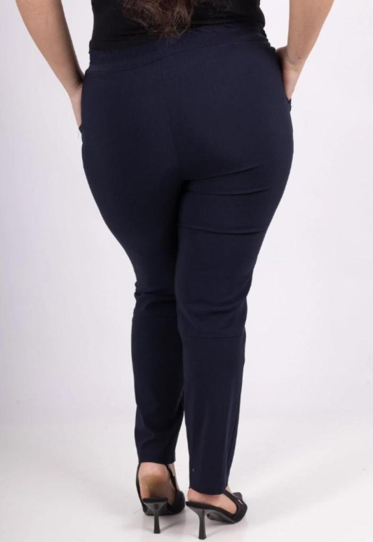 Pantalon femme grandes tailles droit taille haute Modèle Tina - vue 4