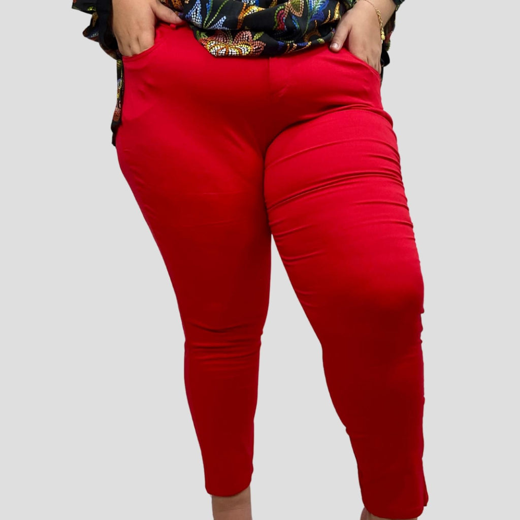 Pantalon femme grandes tailles skinny taille haute Modèle Belmira