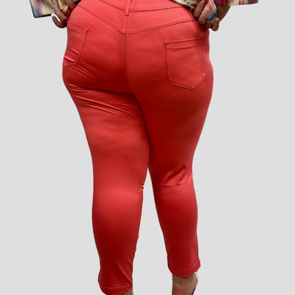 Pantalon femme grandes tailles skinny taille haute Modèle Belmira - vue 4