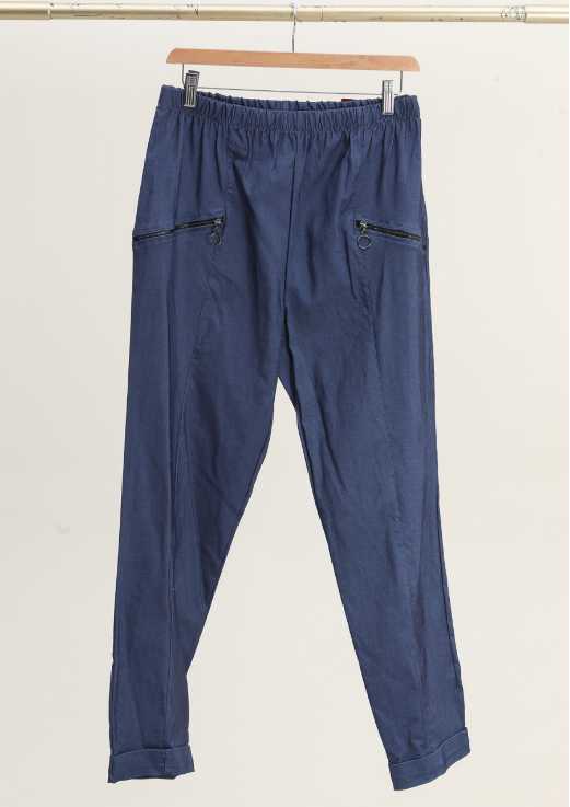 Pantalon femme grandes tailles slim zips décoratifs Modèle Odivelas - vue 6