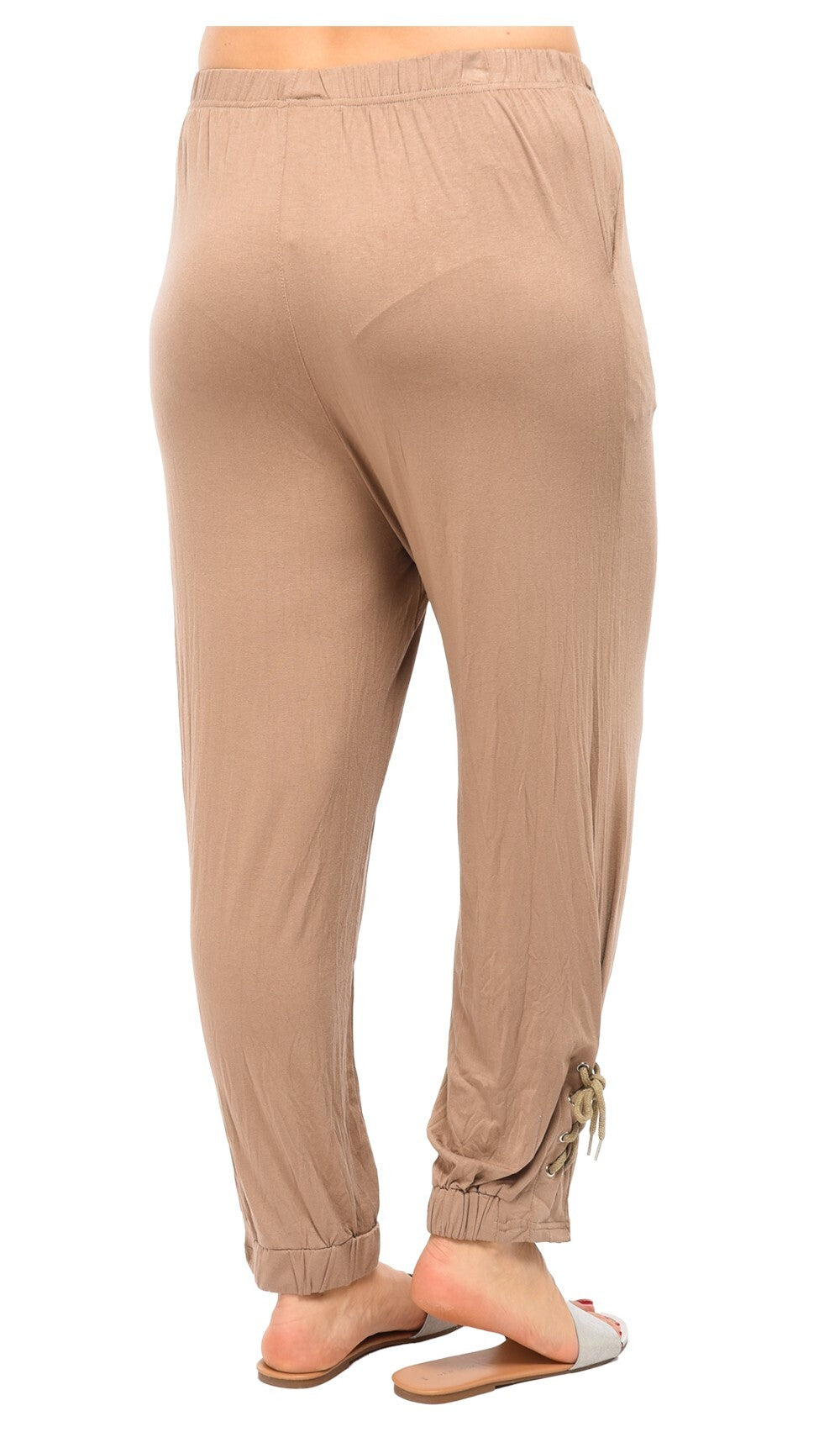 Pantalon femme grandes tailles taille élastique Modèle Bari - vue 3