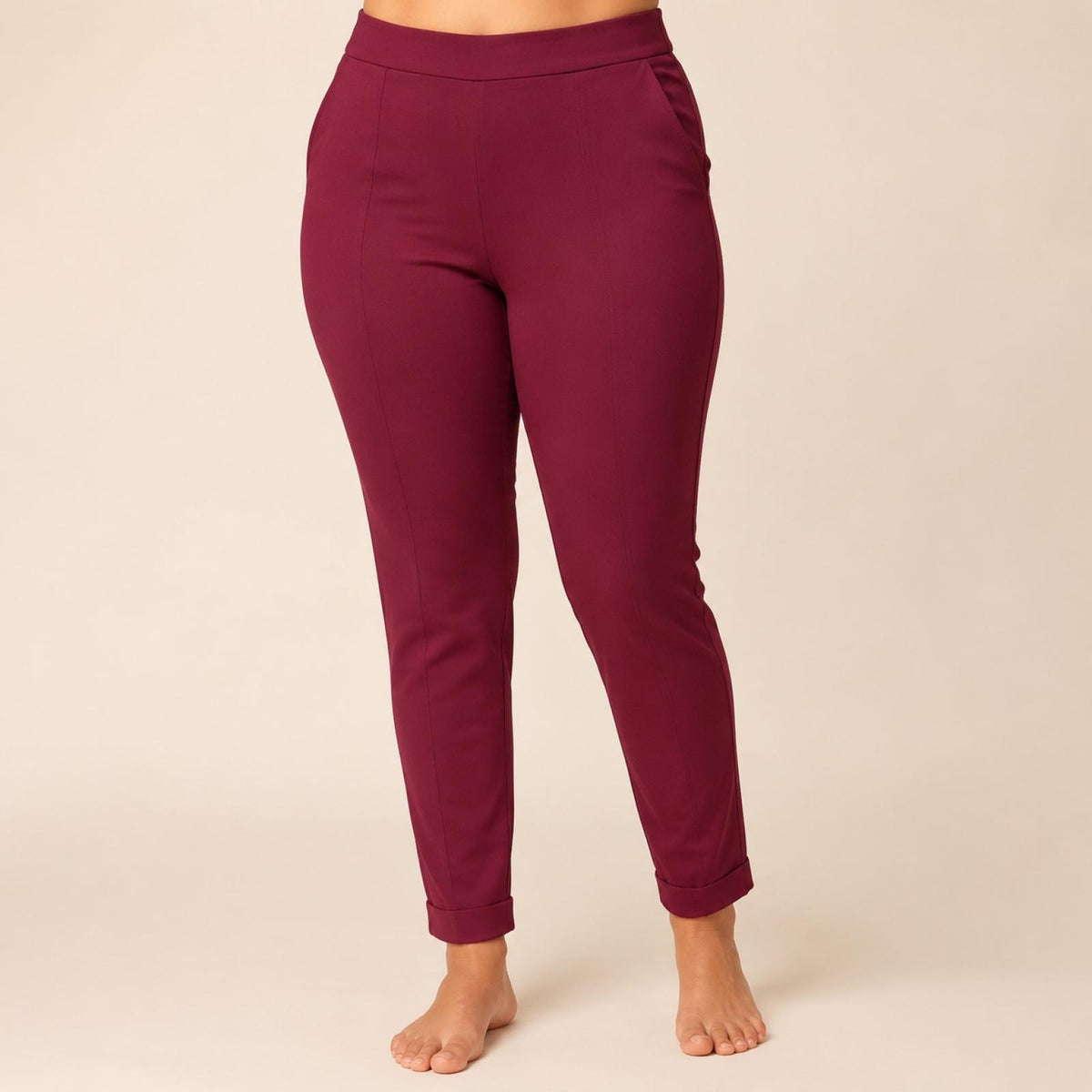 Pantalon femme grandes tailles taille élastique Modèle Tinto - vue 3