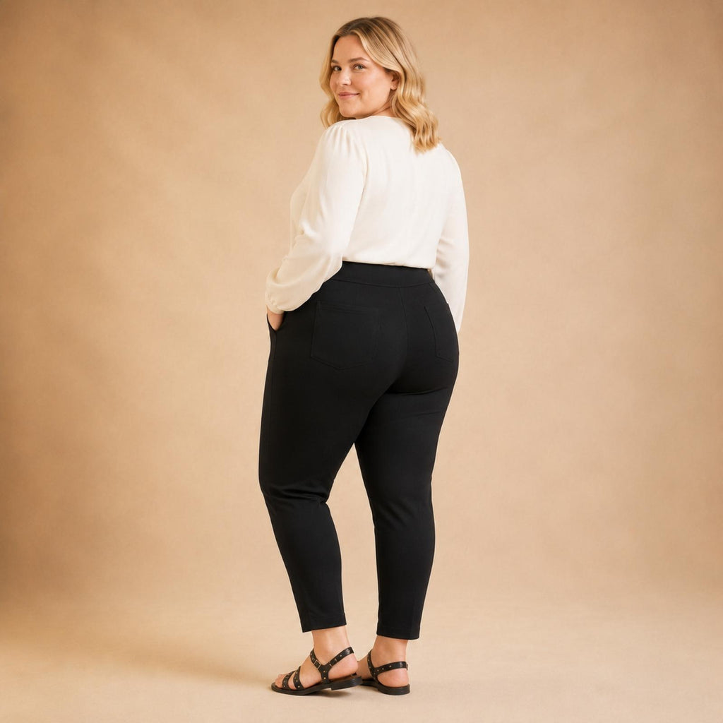 Pantalon femme grandes tailles taille élastique Modèle Tinto - vue 4