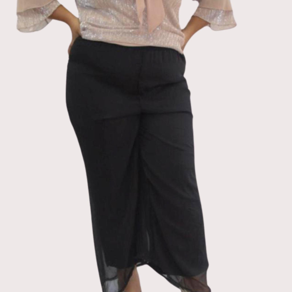 Pantalon femme grandes tailles voilage Modèle Miliana