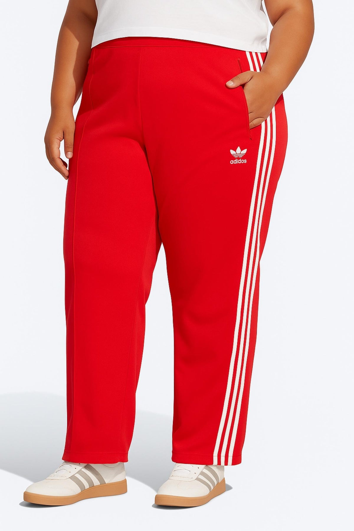 Pantalon survêtement rouge grande taille Adidas
