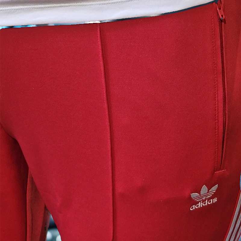 Pantalon survêtement rouge grande taille Adidas - vue 3
