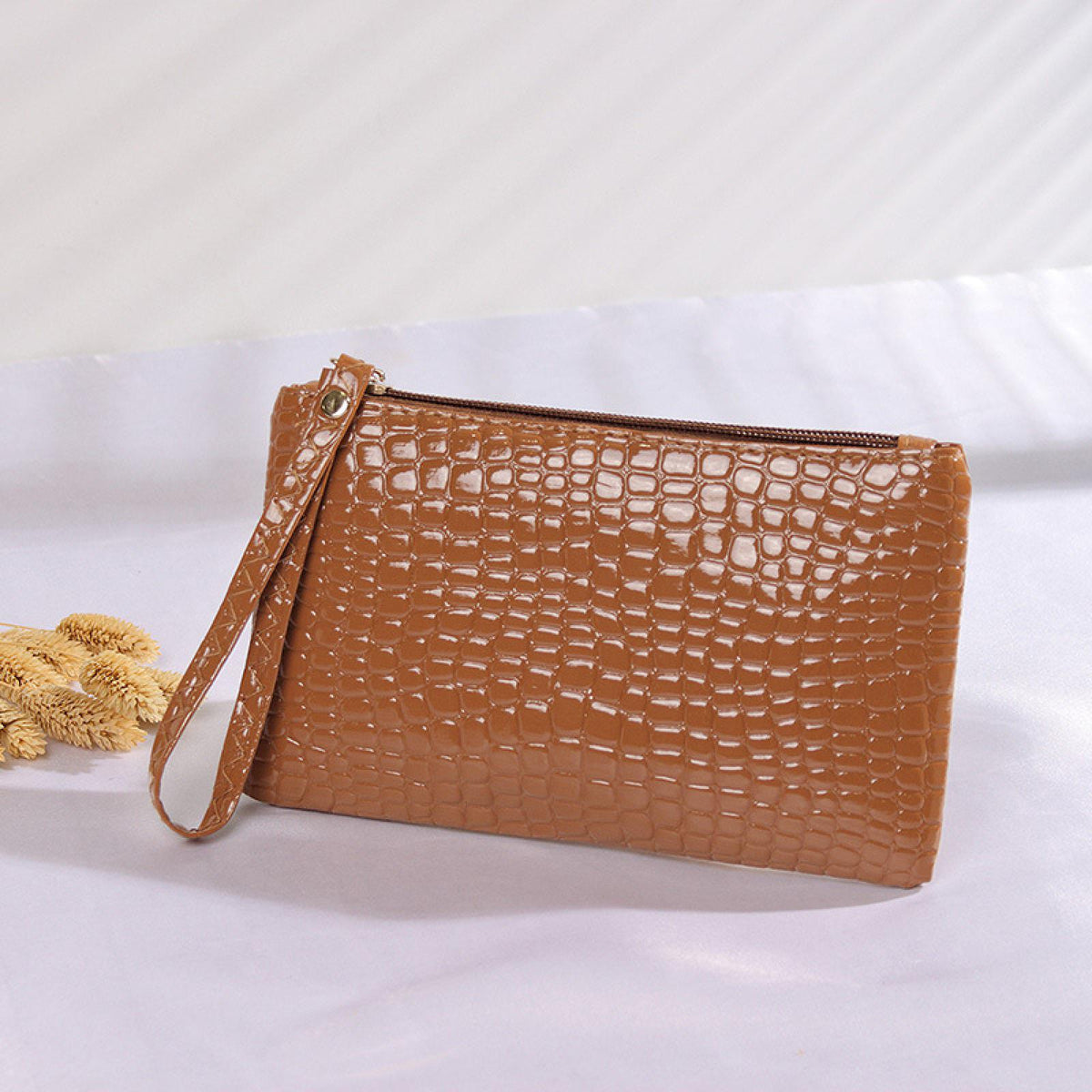 Pochette Camel Effet Croco