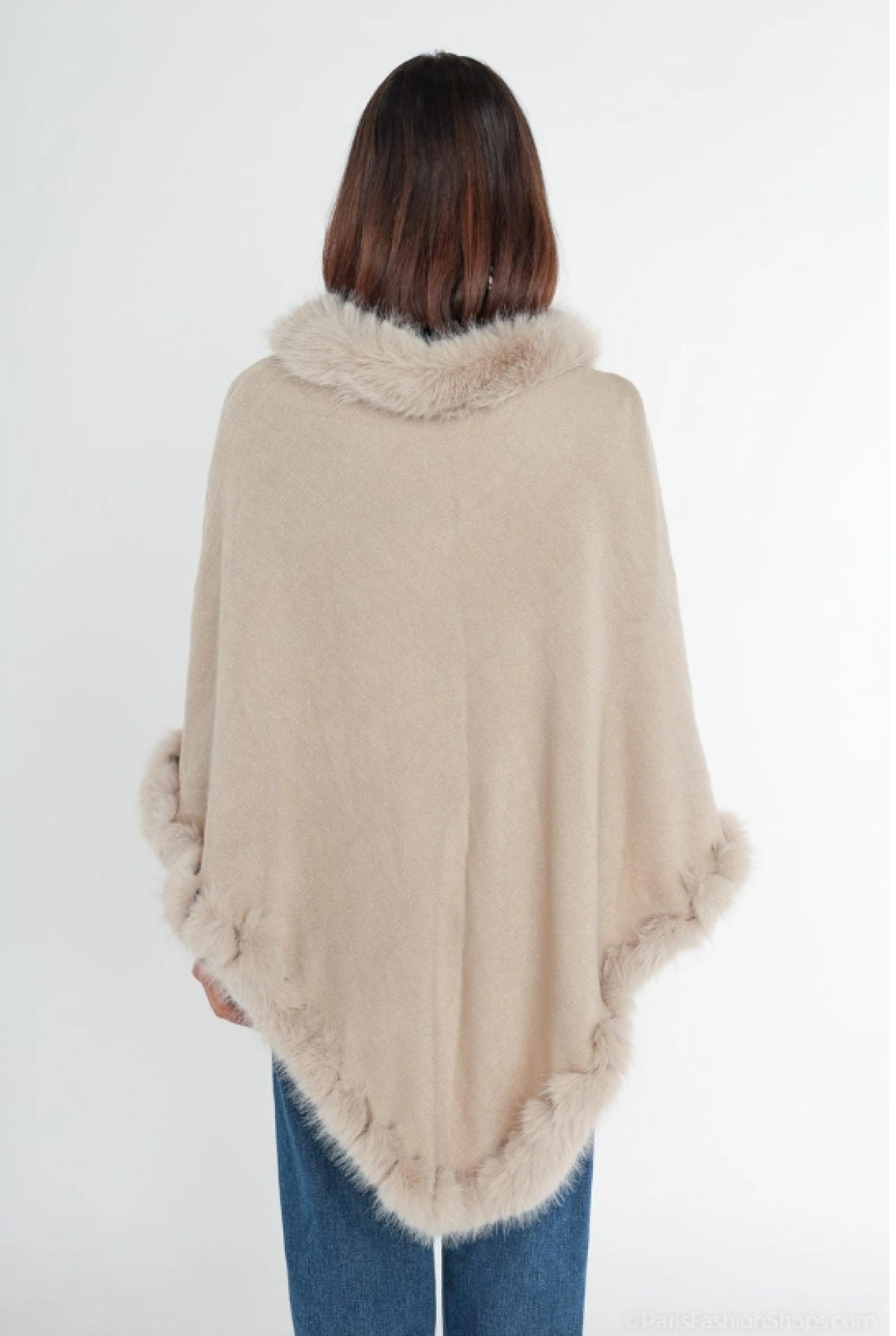 Poncho Basma Taille Unique beige - vue 3