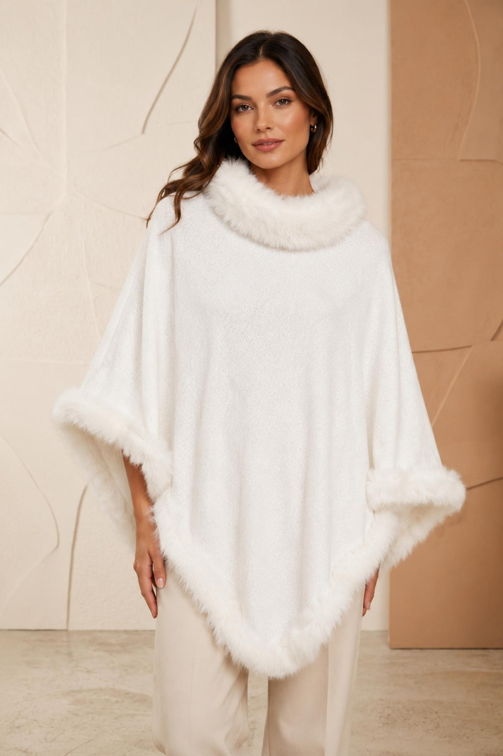 Poncho Basma Taille Unique blanc