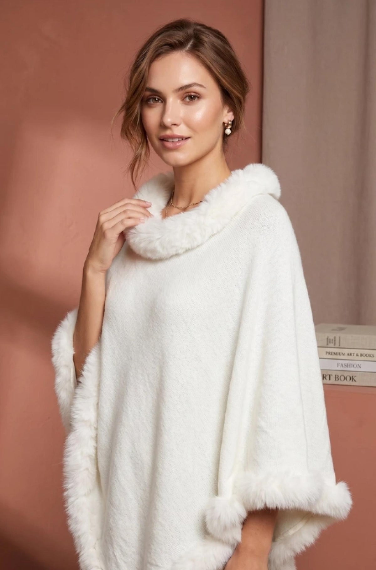 Poncho Basma Taille Unique blanc - vue 2