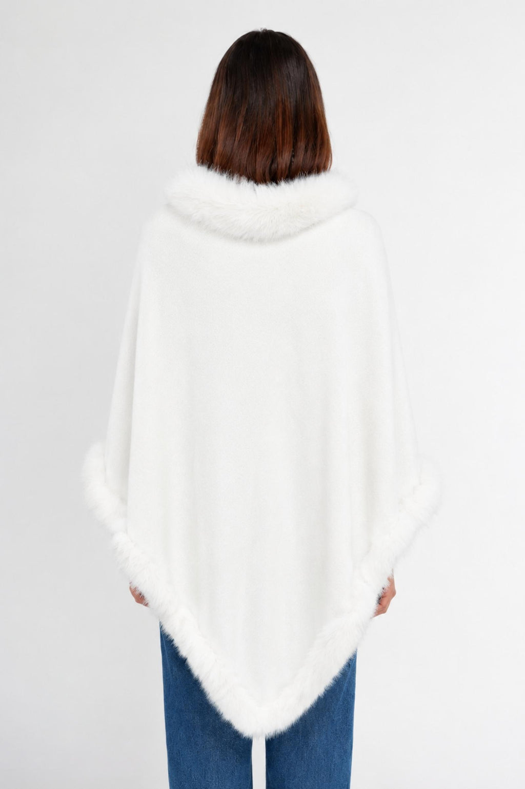 Poncho Basma Taille Unique blanc - vue 3