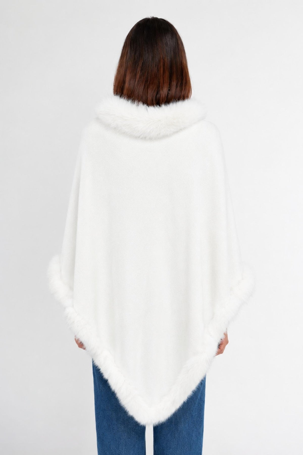Poncho Basma Taille Unique blanc - vue 3