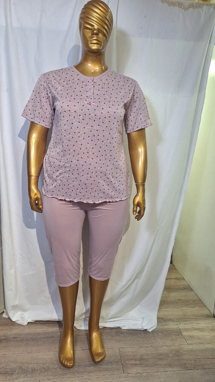 Pyjama grande taille Steyr parme T52 au 60 - vue 2