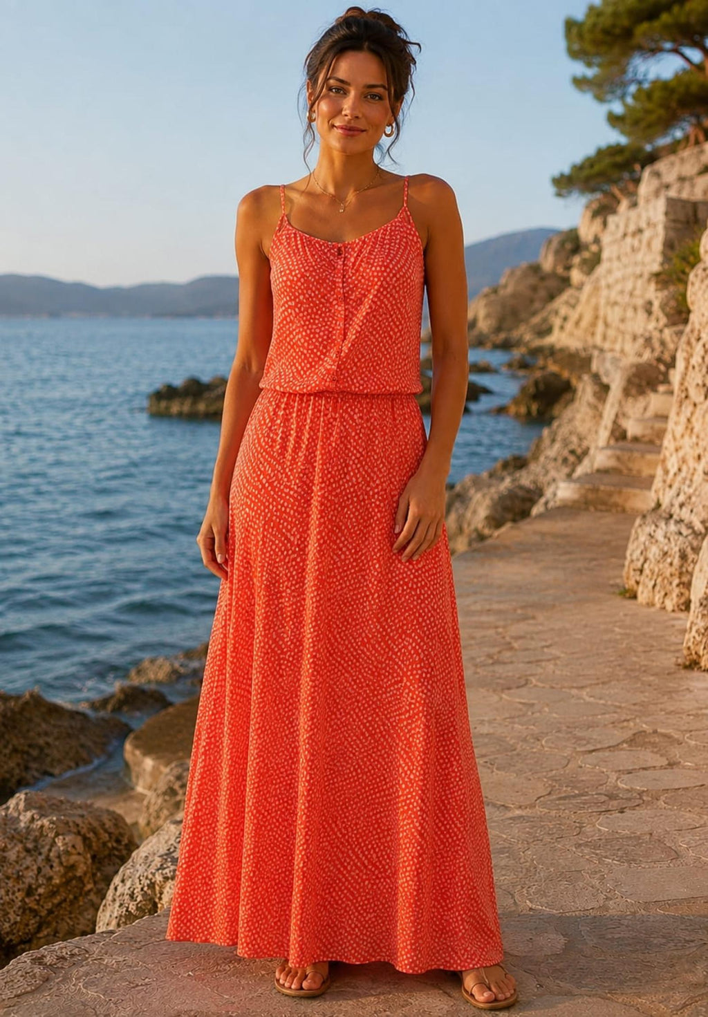 Robe à pois Modèle Oriana