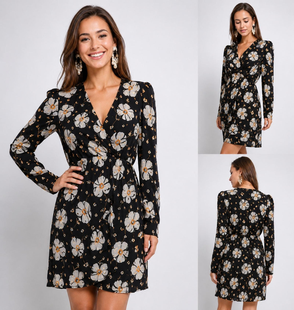 Robe Aleyna du 36 au 42 noire - Santa Mode