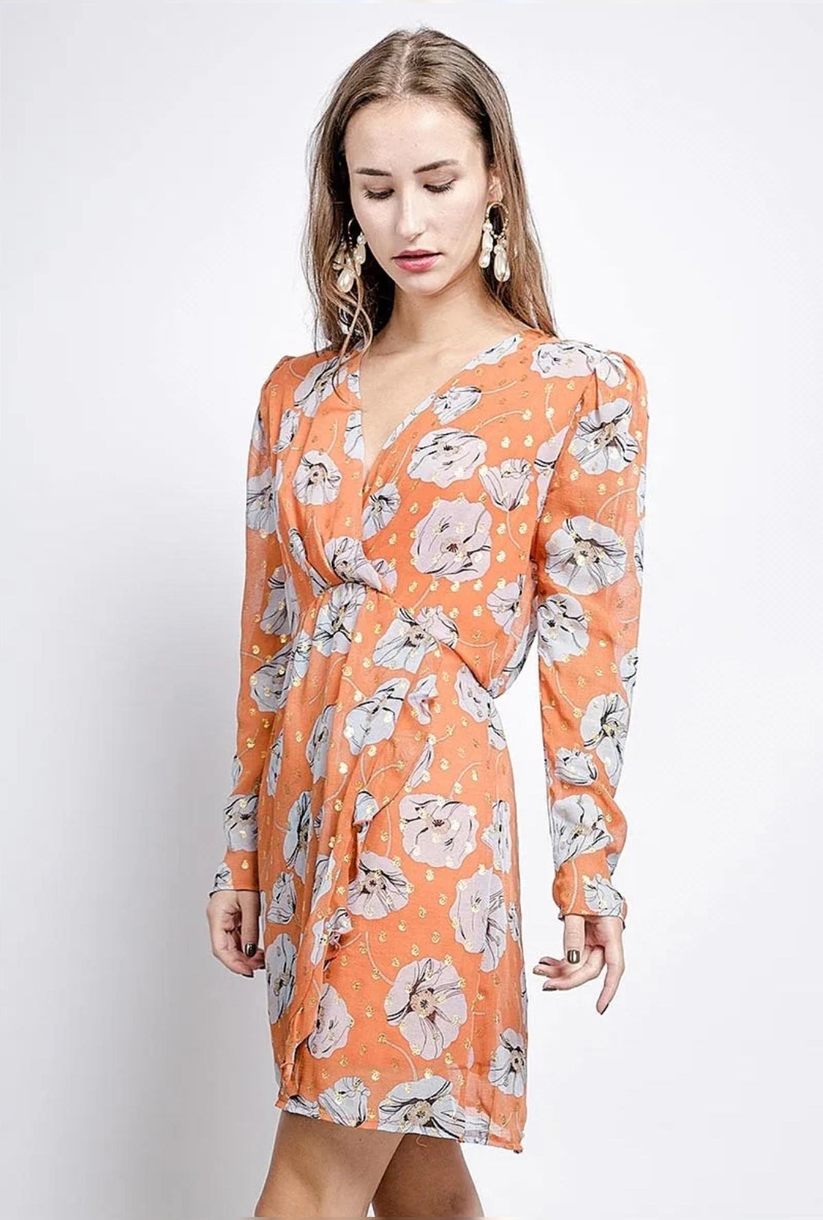 Robe Aleyna du 36 au 42 orange - Santa Mode - vue 3