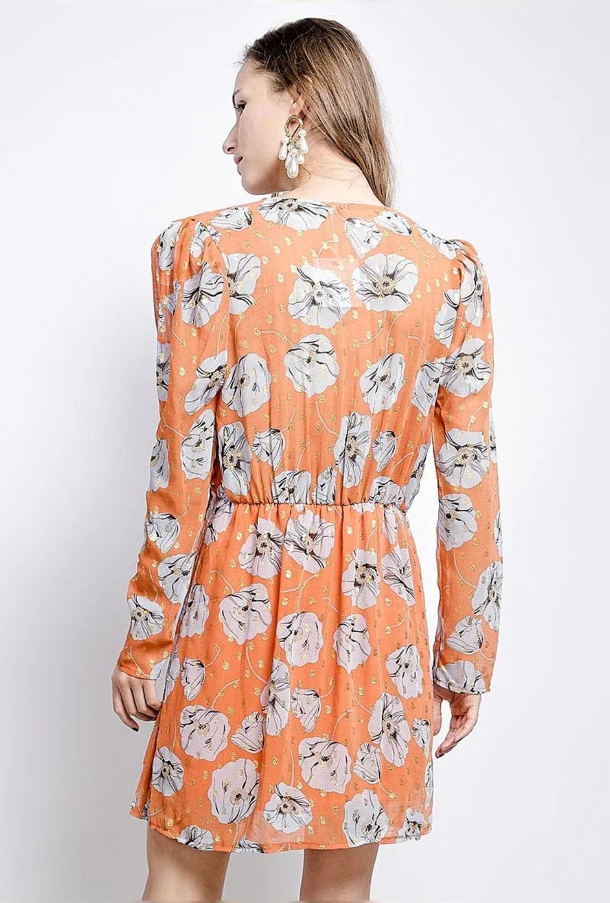 Robe Aleyna du 36 au 42 orange - Santa Mode - vue 4
