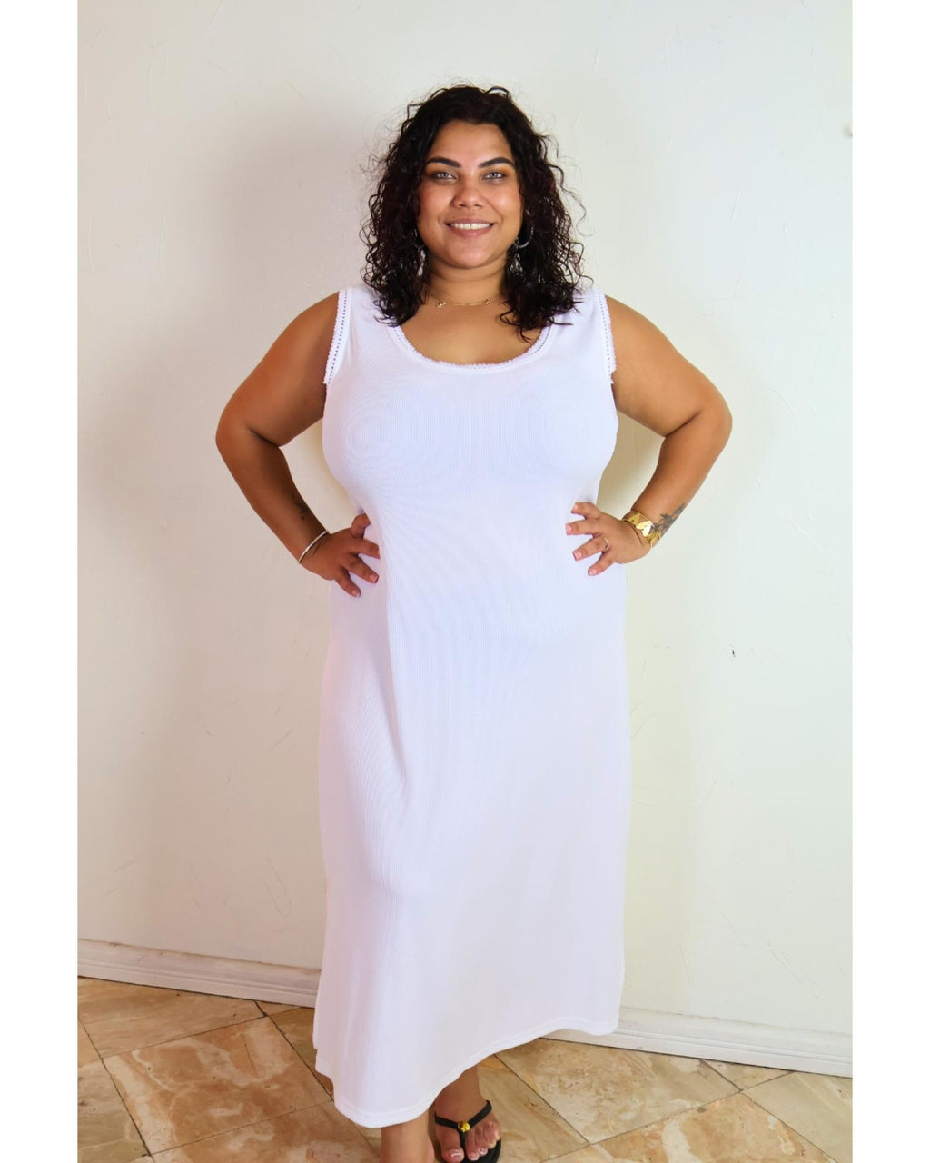 Robe Amelia du 46 au 60 blanc - vue 2