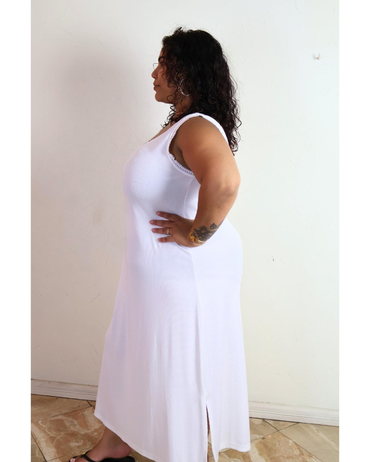 Robe Amelia du 46 au 60 blanc - vue 3