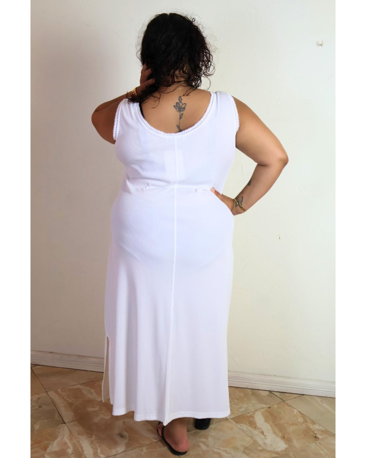 Robe Amelia du 46 au 60 blanc - vue 4