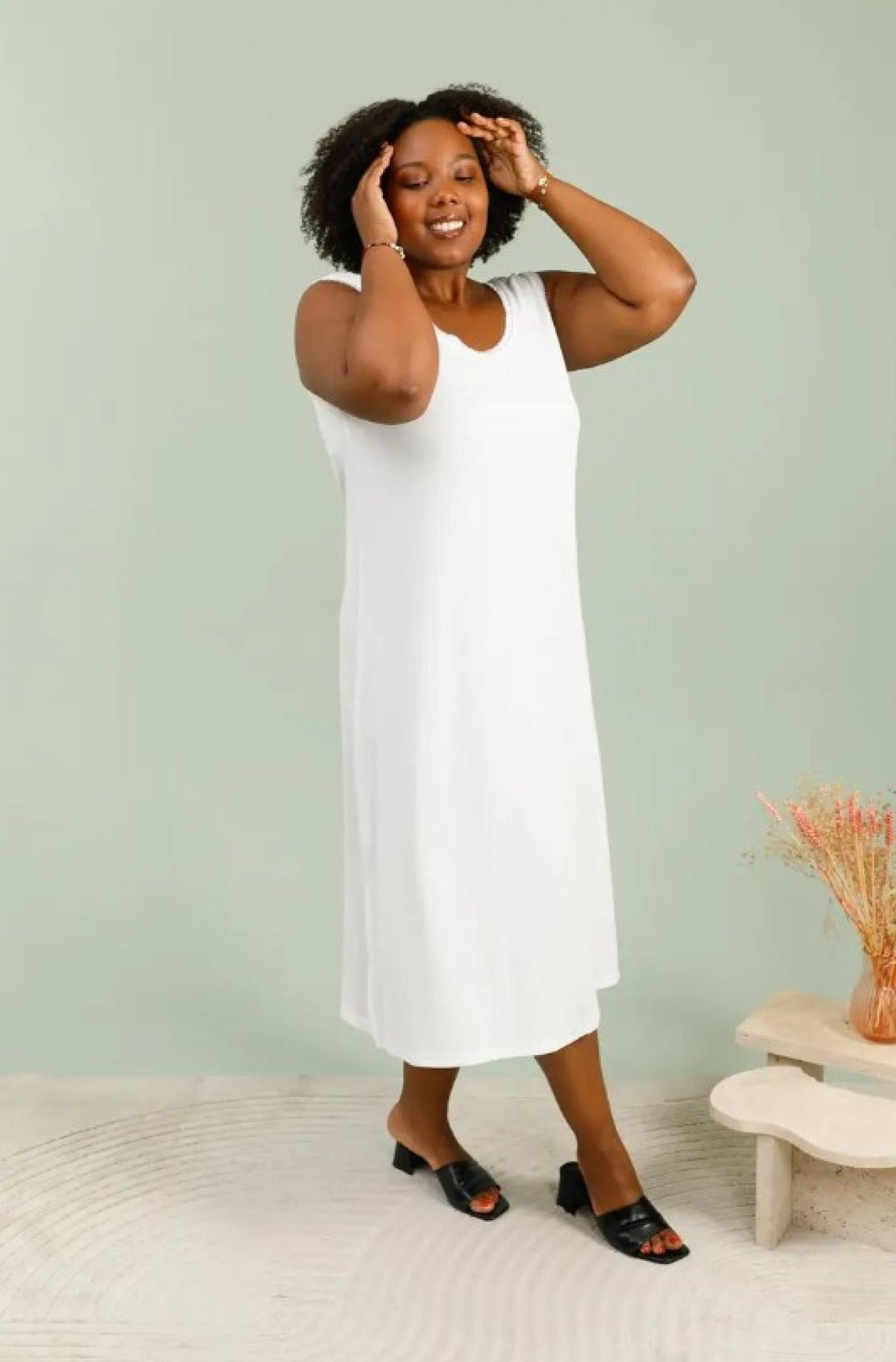 Robe Amelia du 46 au 60 blanc - vue 5