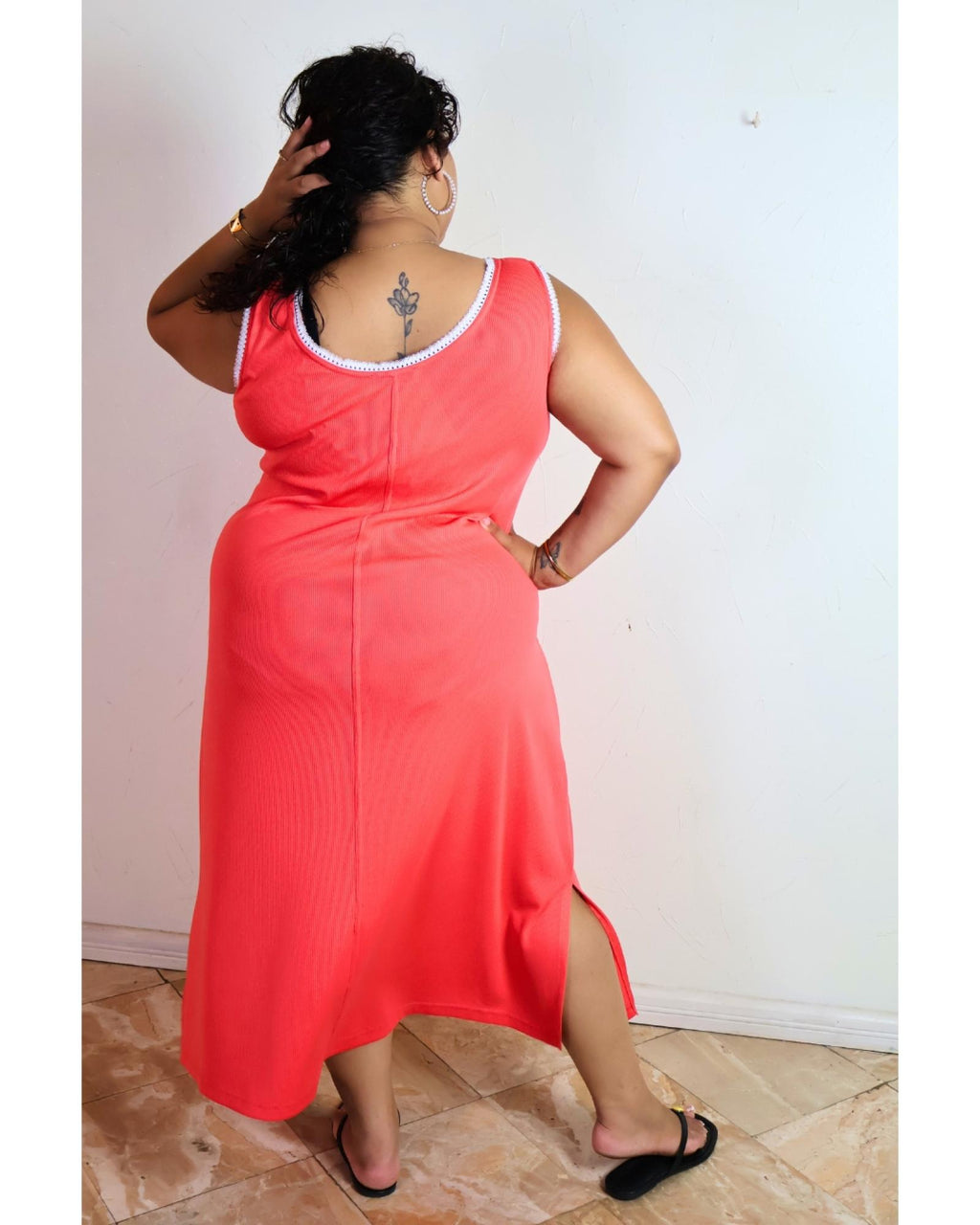 Robe Amelia du 46 au 60 orange - vue 2