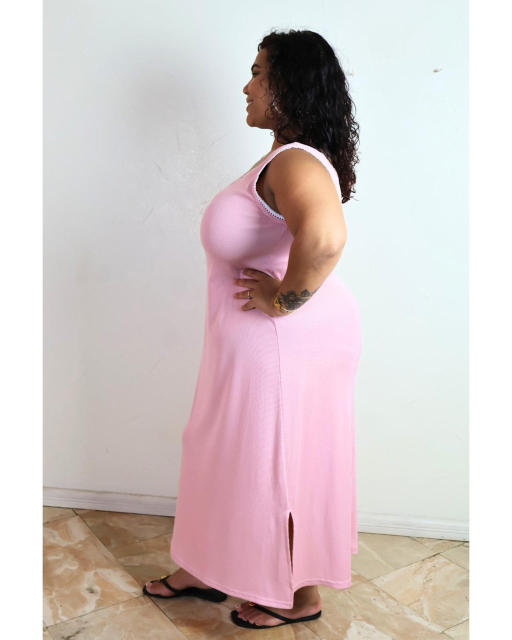 Robe Amelia du 46 au 60 rose - Santa Mode - vue 2