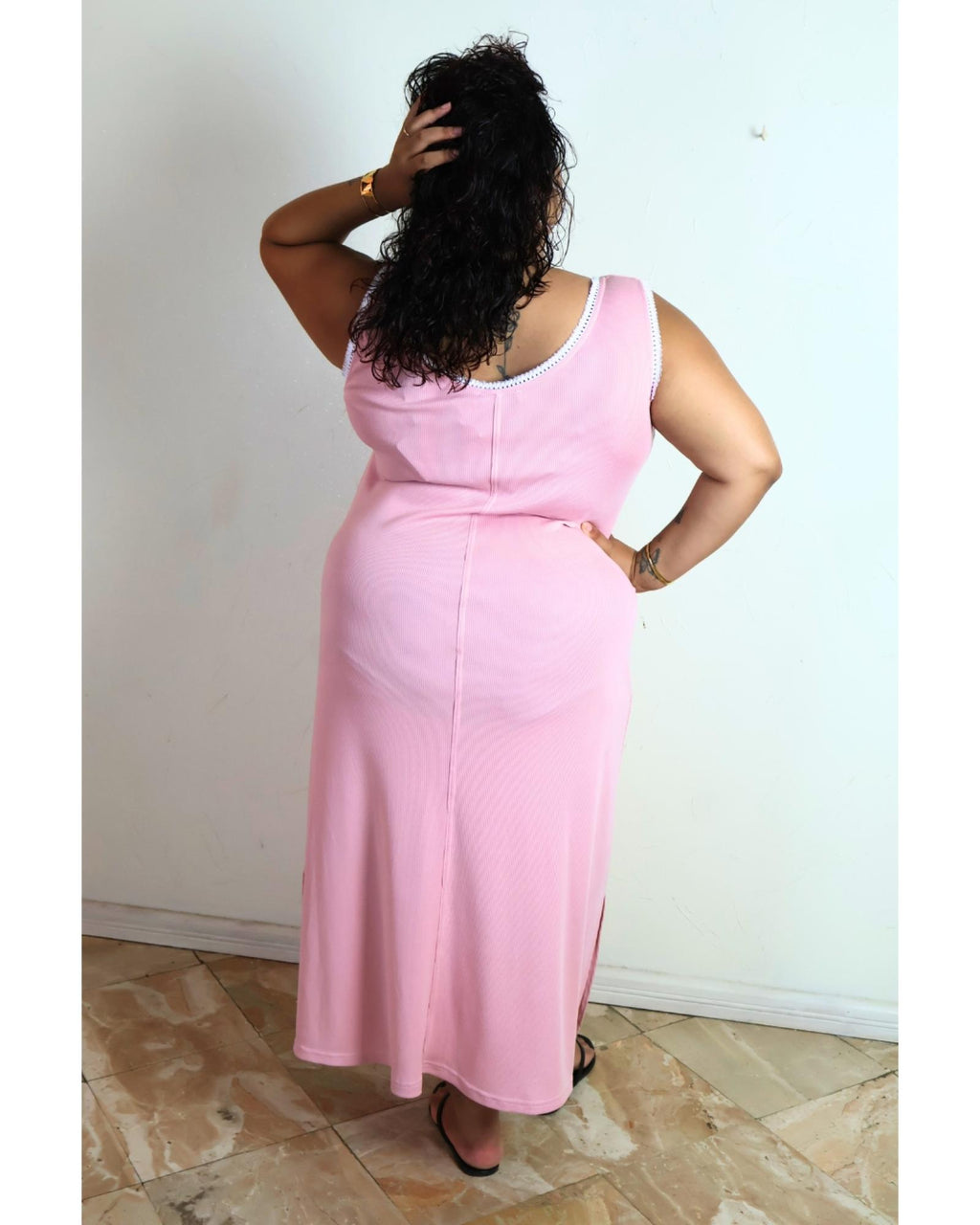 Robe Amelia du 46 au 60 rose - Santa Mode - vue 3