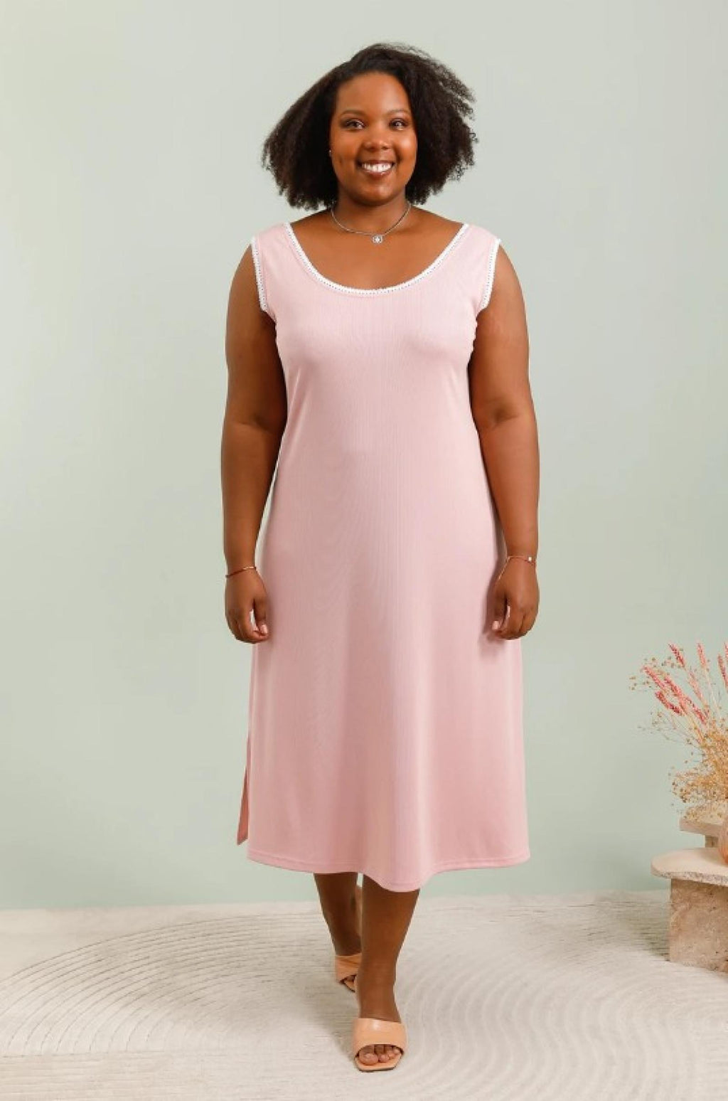 Robe Amelia du 46 au 60 rose - Santa Mode - vue 4