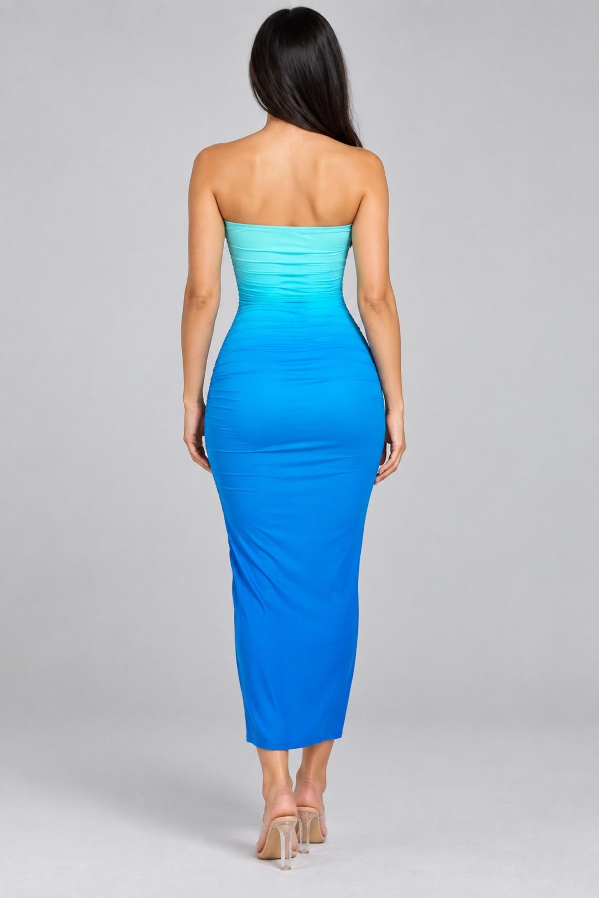 Robe bustier femme modèle Isadora bleu - Santa Mode - vue 3