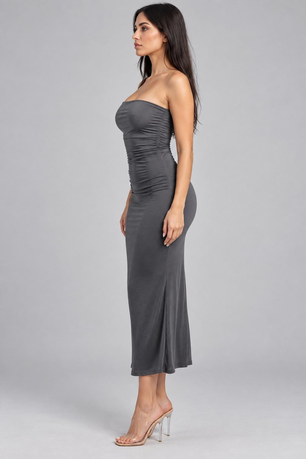 Robe bustier modèle Isadora grise - Santa Mode - vue 2