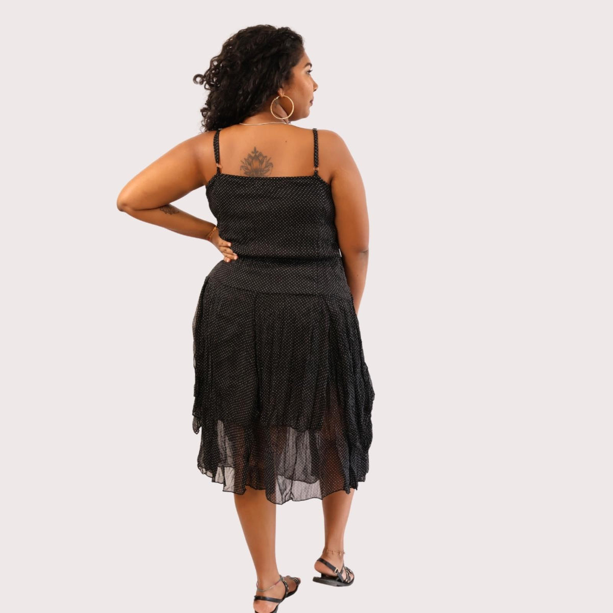 Robe casual à pois Modèle Cristina - Santa Mode - vue 3