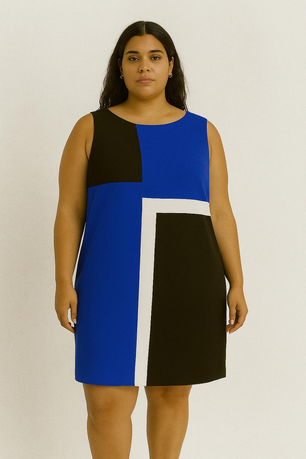 Robe casual Chelsy Bleu Taille 52 et 54 - Santa Mode