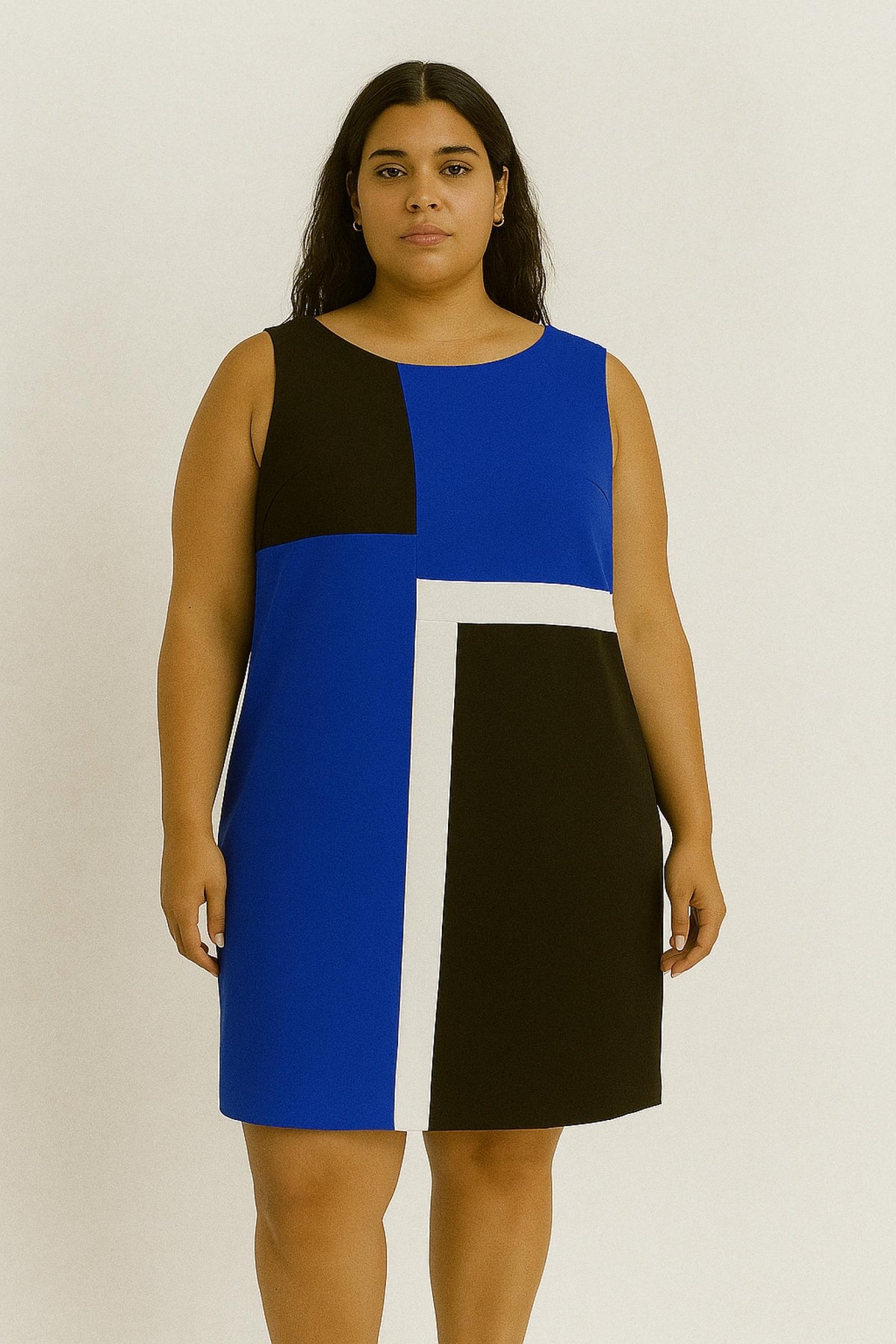 Robe casual Chelsy Bleu Taille 52 et 54 - Santa Mode