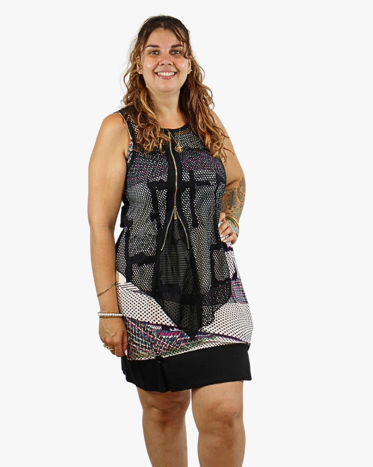 Robe casual grandes tailles zippée Modèle Millana - Santa Mode - vue 5