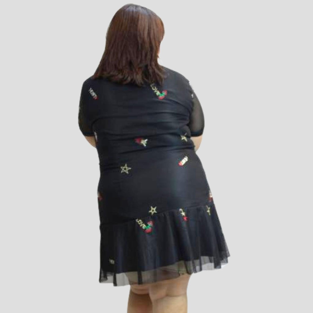 Robe courte grandes tailles zippée Modèle Yuka - Santa Mode - vue 2