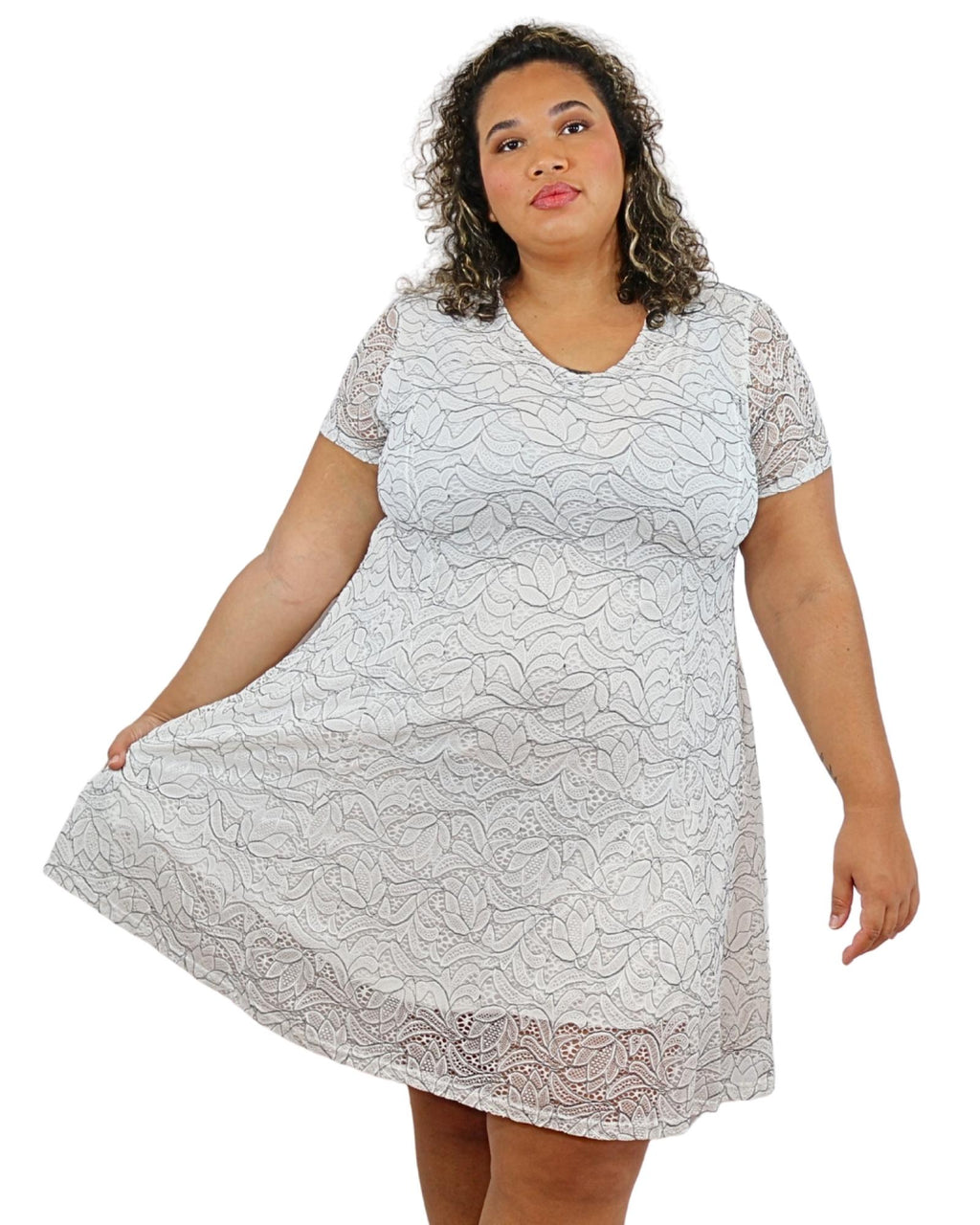 Robe dentelle grandes tailles Modèle Laetitia - Santa Mode