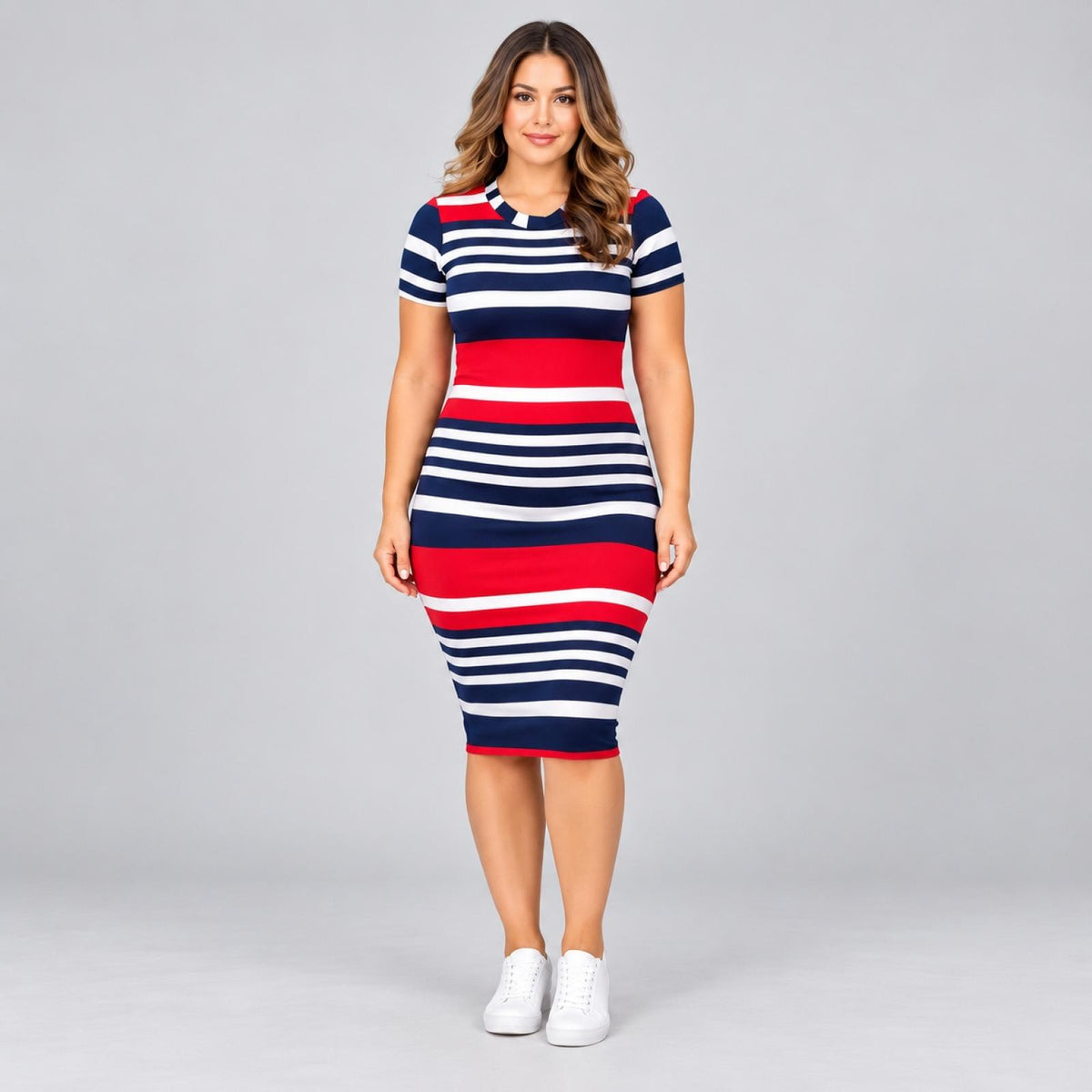 Robe femme moulante modèle Melia rouge - Santa Mode