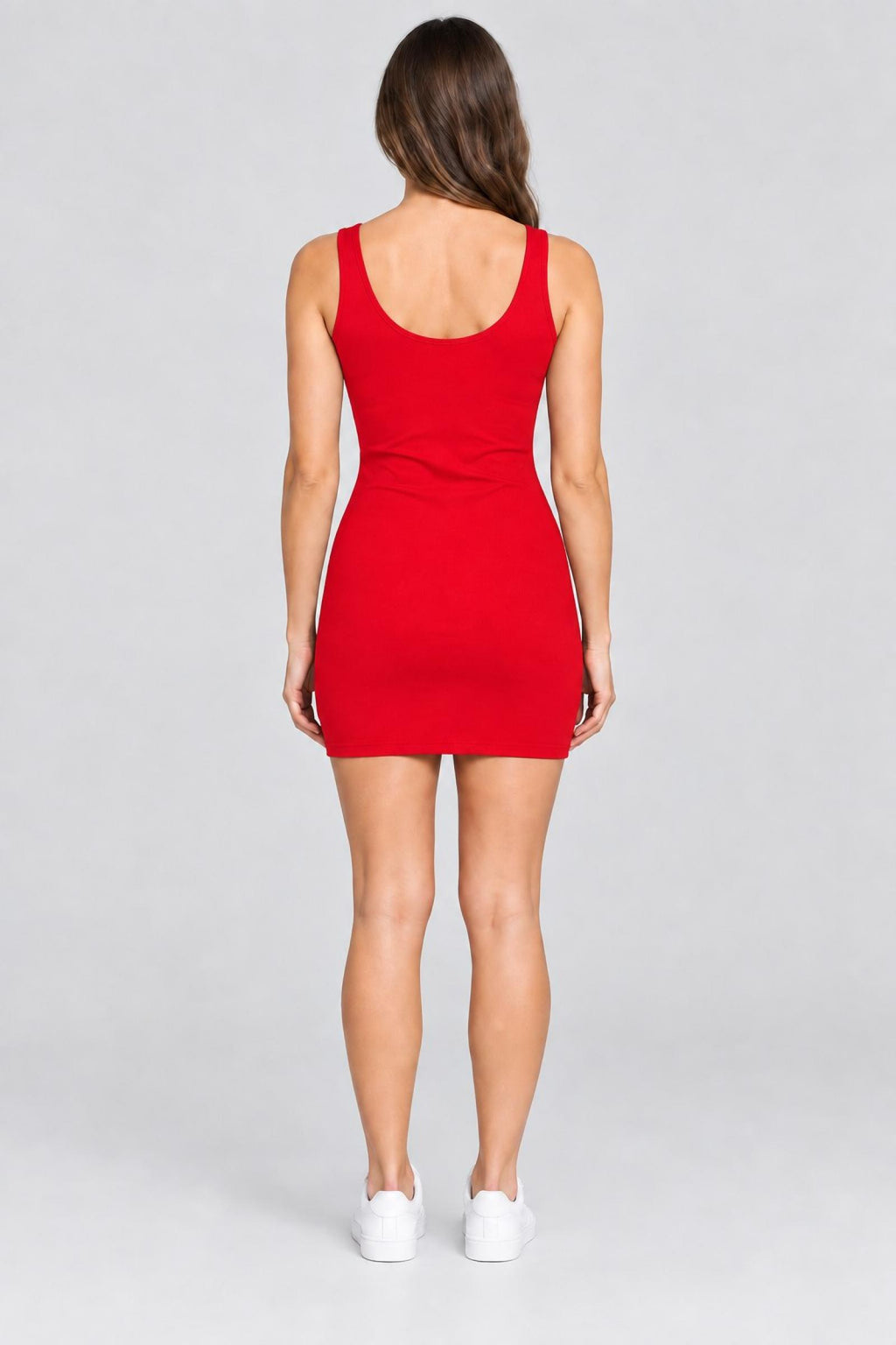 Robe femme sans manches modèle Dina rouge - vue 3