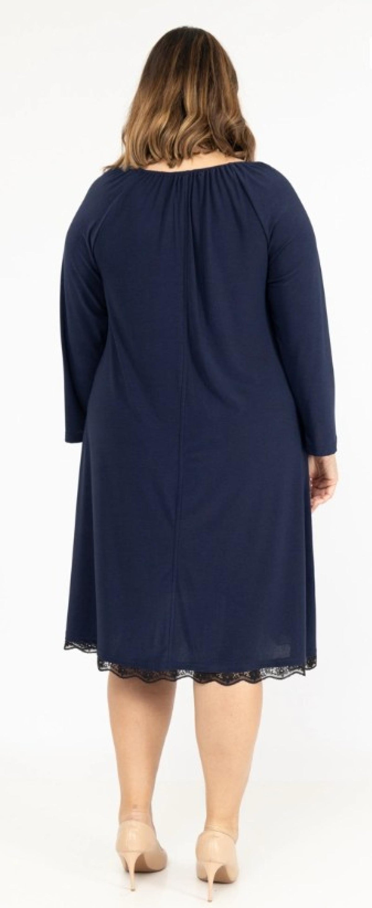Robe grandes tailles à col croisé Modèle Minuit - Santa Mode - vue 3
