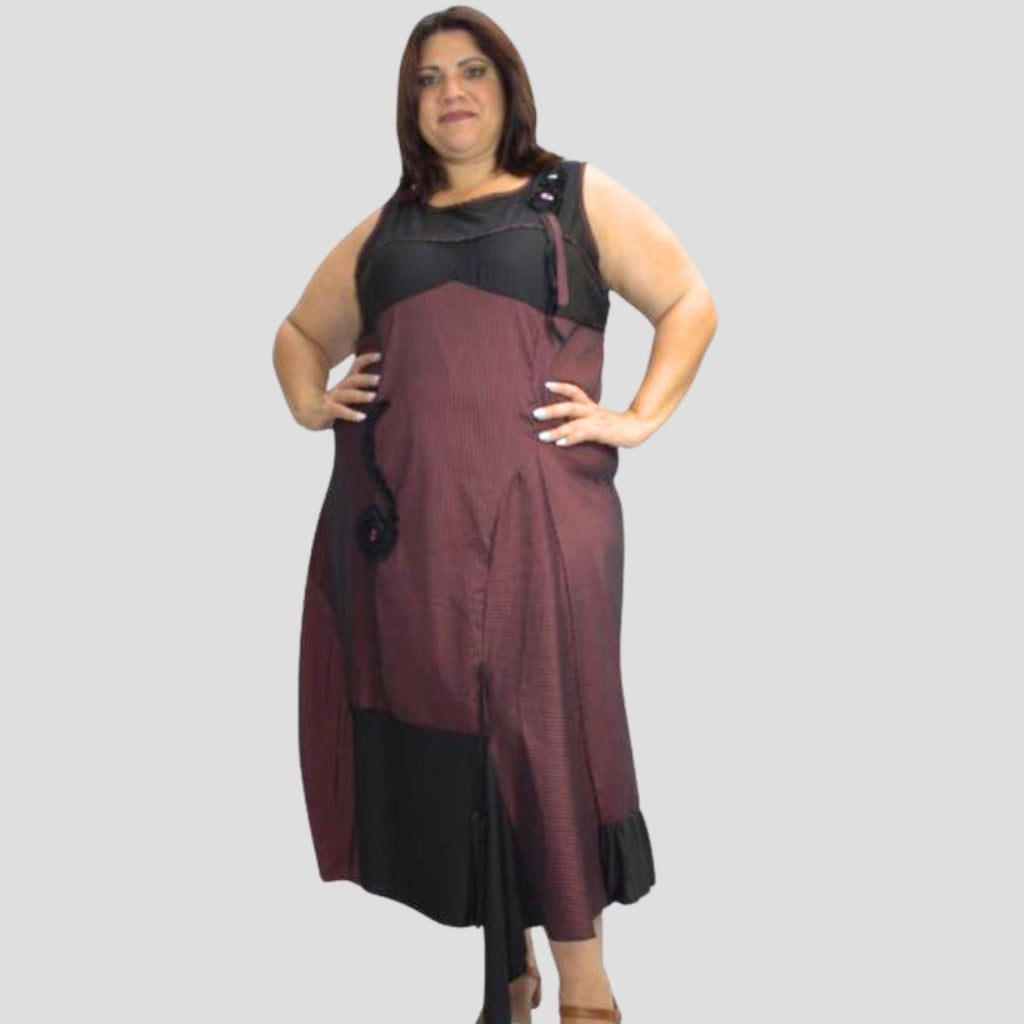 Robe grandes tailles asymétrique Modèle Evanna - Santa Mode