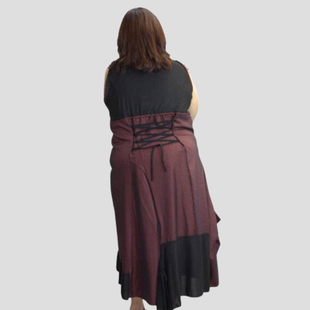 Robe grandes tailles asymétrique Modèle Evanna - Santa Mode - vue 2