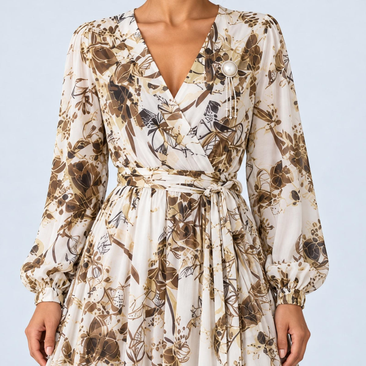 Robe grandes tailles longue évasée Modèle Romy - vue 3
