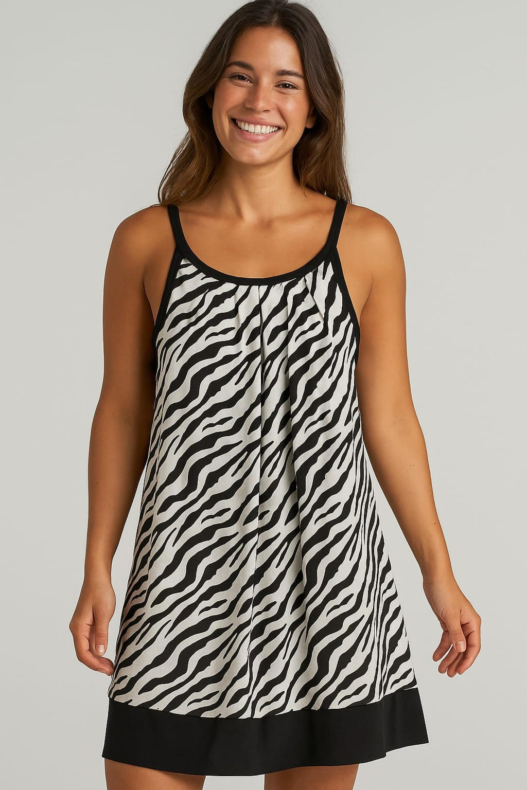 Robe grandes tailles zébrée Modèle Julie - Santa Mode - vue 2