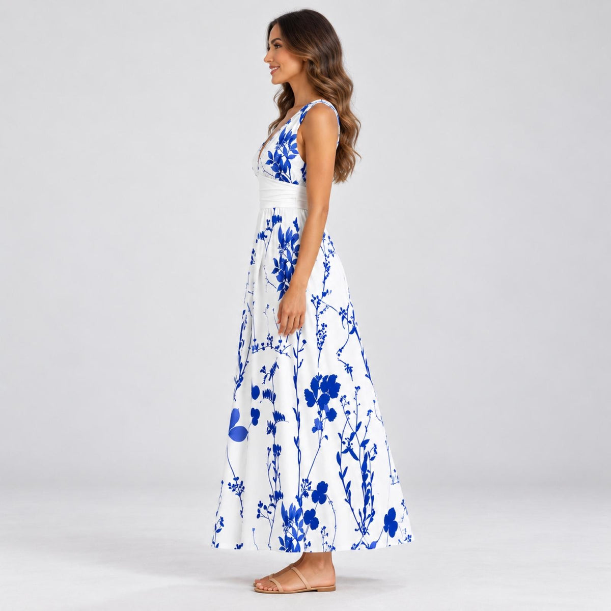 Robe longue bleue Modèle Anna - vue 2