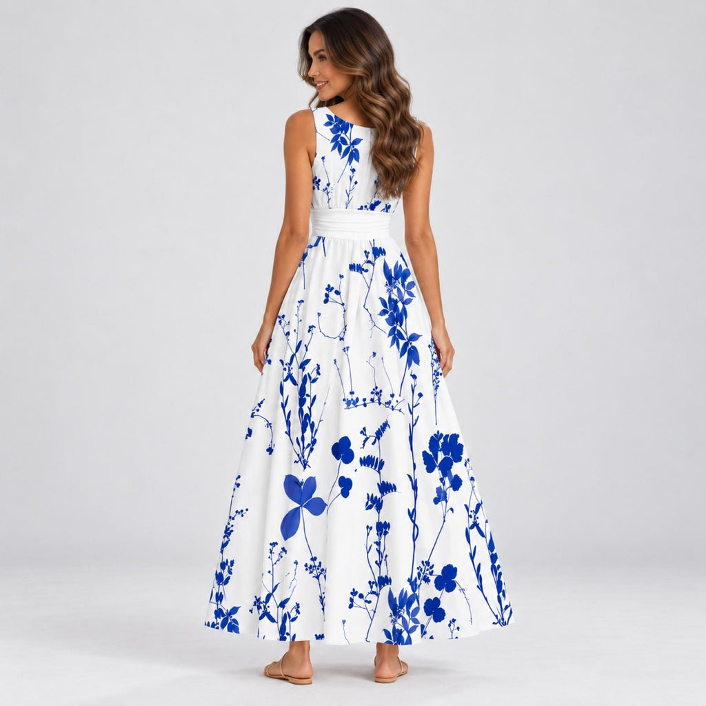 Robe longue bleue Modèle Anna - vue 3
