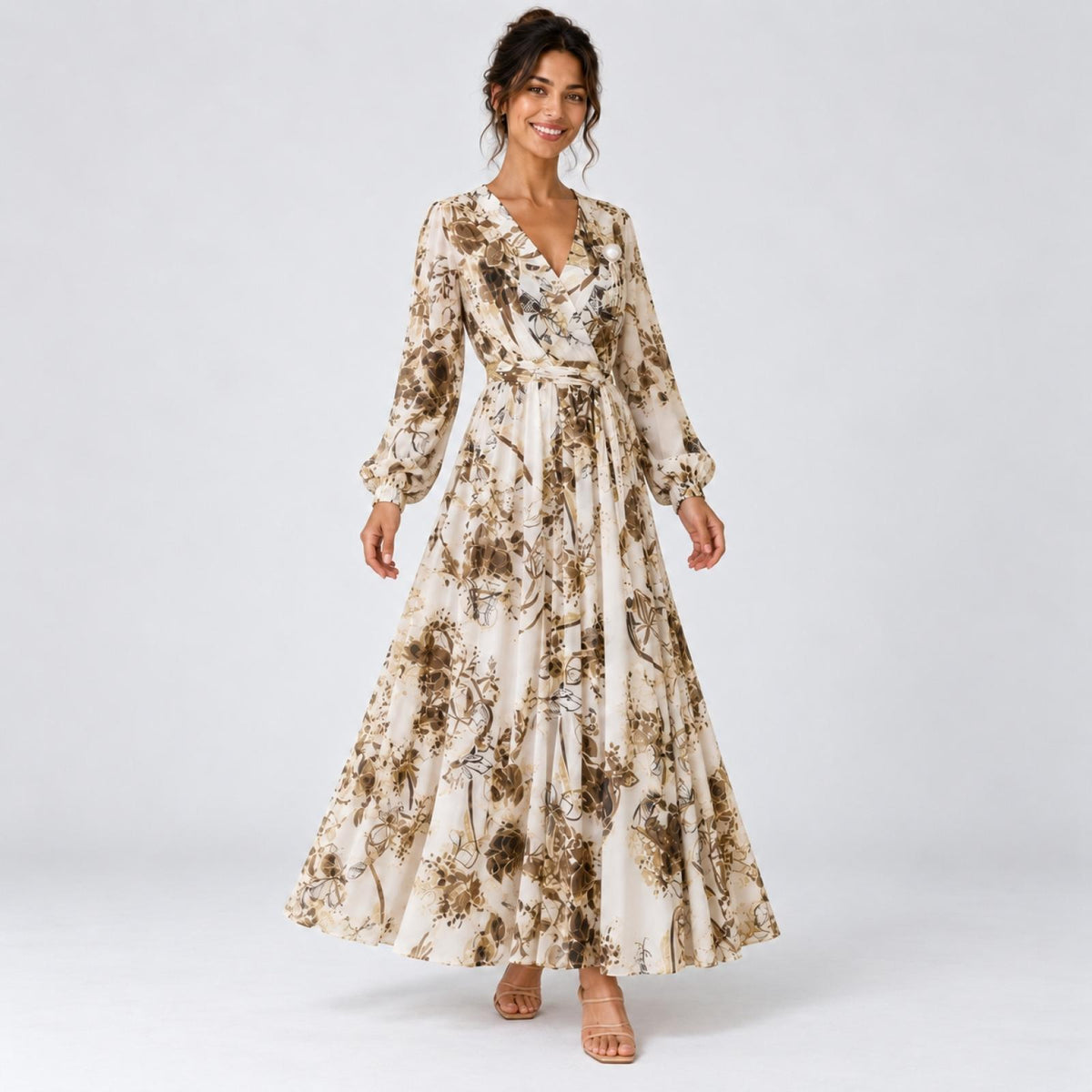 Robe longue évasée Modèle Romy - Santa Mode - vue 4