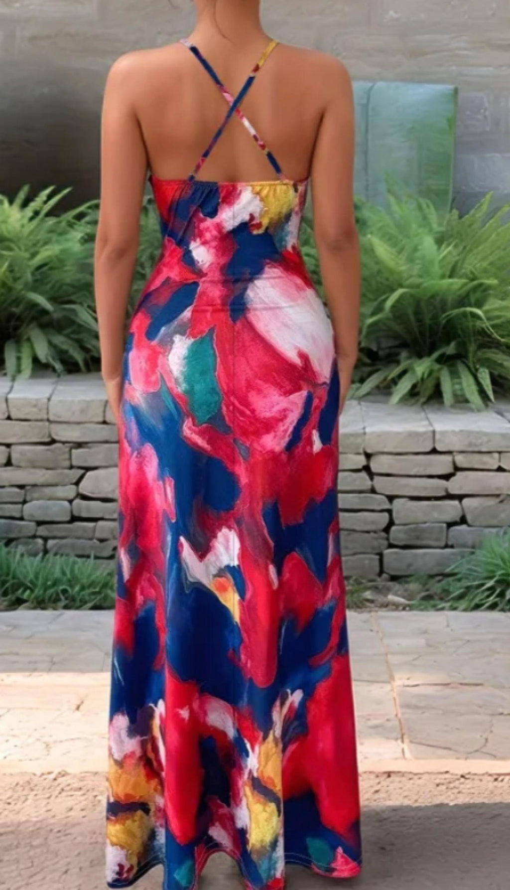 Robe longue imprimé fleurs - Modèle Malya - vue 3