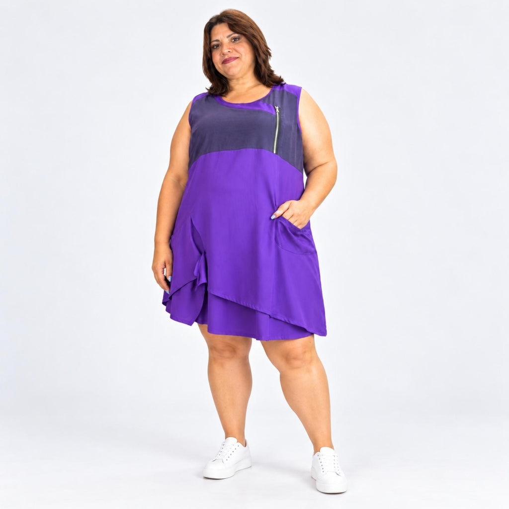 Robe sans manches effet denim Modèle Sarasota - Santa Mode - vue 4